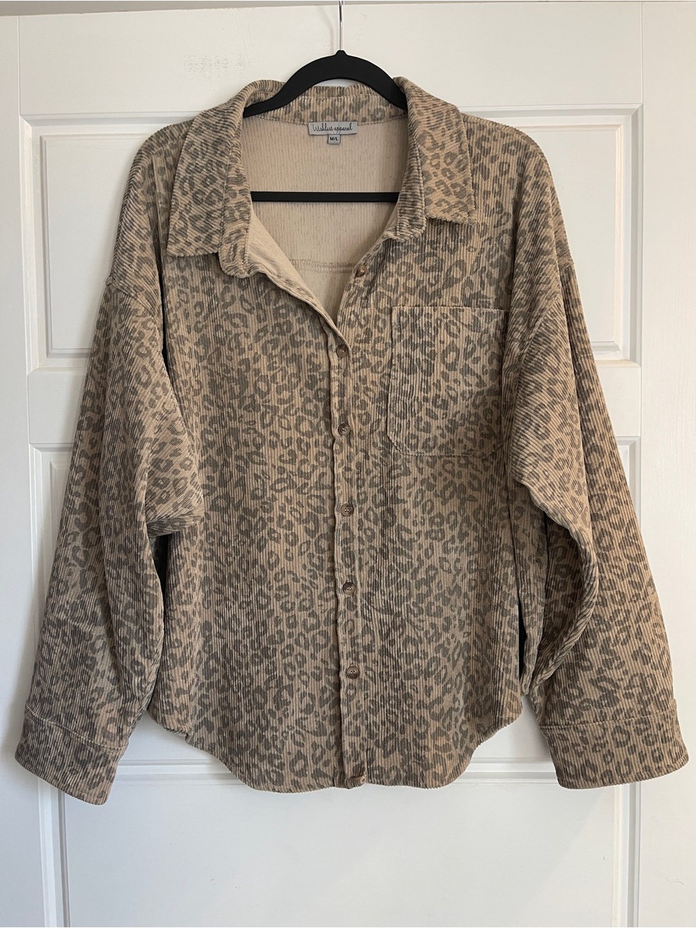 Neutral Leopard Button-Up Shacket